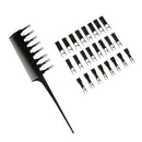 2 Pieces Pro Salon Dual Sides Plastic Foiling Comb Sectioning Dye Tint Brush