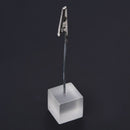 Square wire memo holder paper Note clip - translucent white