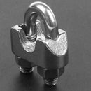 5mm 3/16 Inch Stainless Steel Wire Rope Cable Clamp Clips 12pcs