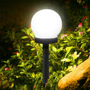 3pcs Waterproof LED Solar Round Bulb Lawn Lamps Spike Outdoor Garden Lights