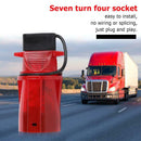 7 Way Round to 4 Pin Flat Blade Trailer Connector Plug Light Adapter for RV