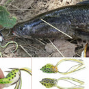 5PCS Cute Frog Topwater Fishing Lure Crankbait Hooks Bass Bait Tackle
