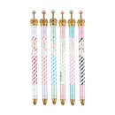6pcs Stylus Gel Pens Ballpoint Pen Ballpoint Pens Crown Kids Gift