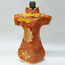 Wine bottle cover china embroidery mat silk cloth pattern home decor table-party