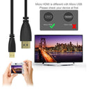 0.5M Micro-Type Hdmi To Hdmi Male Adapter Converter Cable For Droid Htc 4G