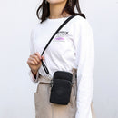 Women Nylon Messenger Bag Arm Pack Sports Small Mobile Phone Pouch (Black)