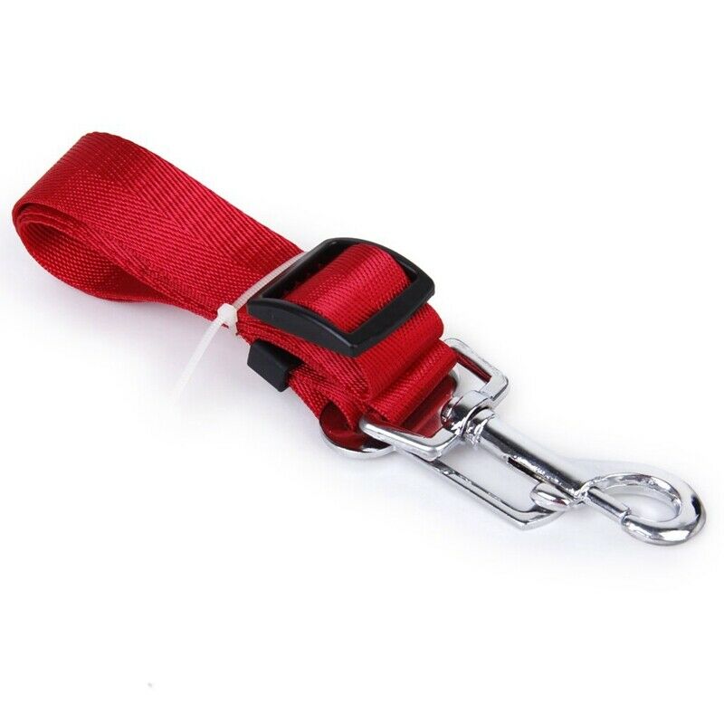 Safety Belt Restraint Leash Adjustable for Dog Accessory Car(Red) Q5X5