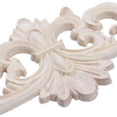 22*10 cm Wood Carved Corner Onlay Applique Decor Furniture Craft Unpainted A7R6