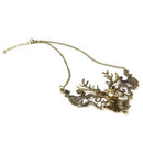 Short necklace with Deer Head pendant for Christmas Party B3E5
