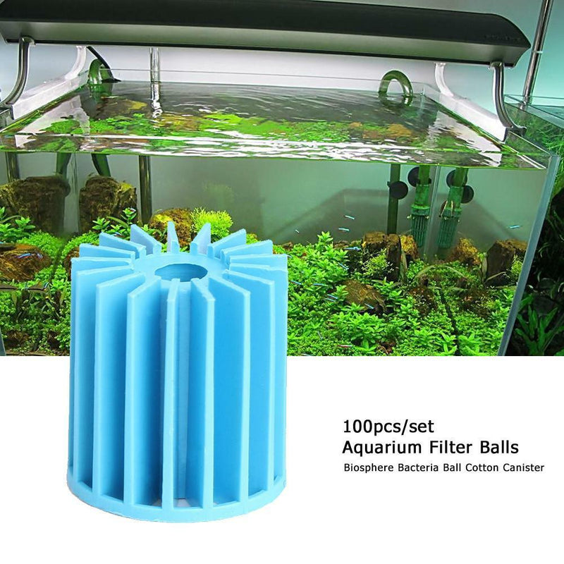 100pcs Aquarium Filter Balls Biosphere Bacteria Ball Cotton Air Pump Canister