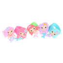 5Pcs Pvc Rubber Cartoon Mermaid Princess Kids Rings Children Silicone Rings FT