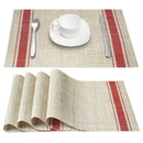 Placemats Heat-resistant Placemats Stain Resistant Anti-skid Washable PVC T B7V8