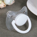 Newborn Baby Silicone Pacifier Transparent Flat Thumb Pattern Baby Nipples