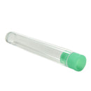 convenient 10PC Clear Plastic Test Tubes with Green Caps Stoppers 12x75mm MO