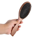 Natural Bristle Hair Brush Anti-static Wood Massage Comb Hair Styling Tool
