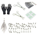 33PCS/Set Body Piercing Jewelry Tool Belly Tongue Eyebrow Nipple Lip Needles  FT
