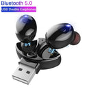 Bluetooth 5.0 Headset Mini Wireless Earphones Sports Stereo Earphone with M