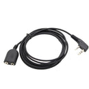 2 Meters Earphones Cable Extension Double Orifice K Walkie Talkie