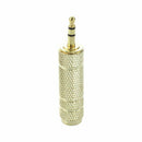 5PCS 6.5mm 1/4" Female F to 3.5mm 1/8 Male Plug Earphone Audio Adapter Conn G3H9