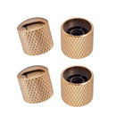 4x Iron Guitar Bass Volume Tone Control Knobs Golden String Instrument Parts