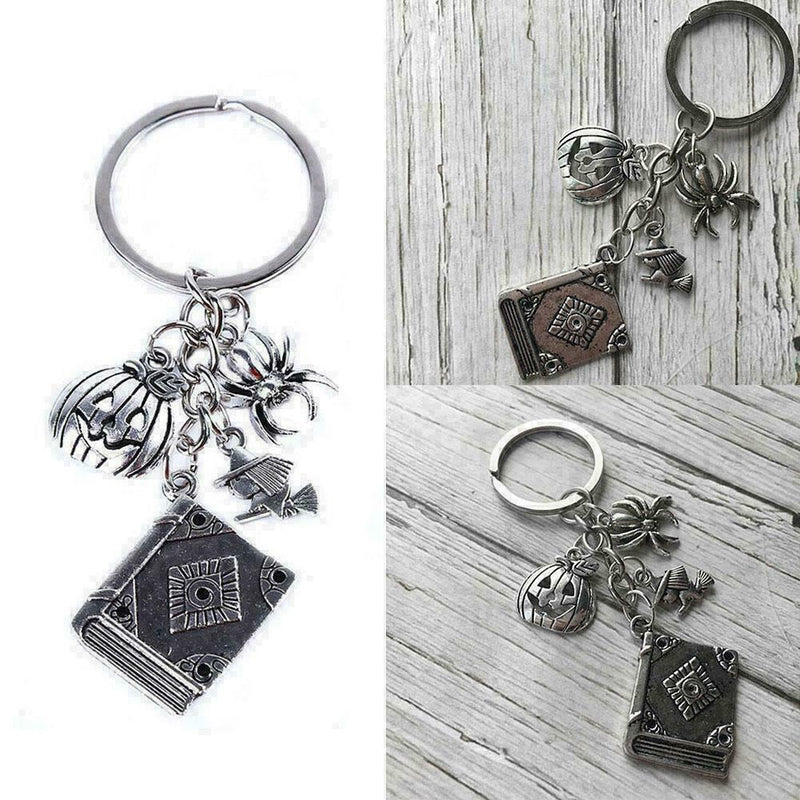Halloween Key Ring Pumpkin Spell Book Witch Alloy Popular New Key Chain Z3I J1N9