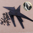 4X Car Front Bumper Lip Splitter Fins Spoiler Canards Body Refit Carbon Texture