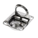 2Pcs Deck Hatch Flush Ring Pull Latch Handle Stainless Steel 2-1/4'' x 2-5/8''