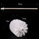 Stainless Steel Bathroom Cleaning Toilet Brush White Head Hold Bathroomblj