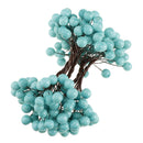 Christmas Holly Berry Cones Leaf Branch Artificial Flower Wreath Blue