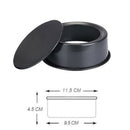 2x Aluminum Round Cake Pan Removable Bottom Pudding Mold DIY Baking Mould 4"