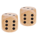Extra Large Wooden Dice With Rounded Corner D6 Six Sided Dice 5cm Brown 2pcs
