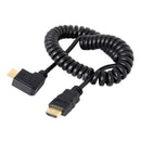 90 Degree Right Angled HDMI to HDMI Stretch Spring Cable for HDTV DVB DVD P