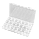 21 Slots Plastic Clear Manicure Accessory Storage Box Case Beads Organizer