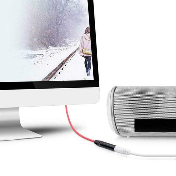 3.5mm audio extension cord headphone cable male to female 1.2M industrial red