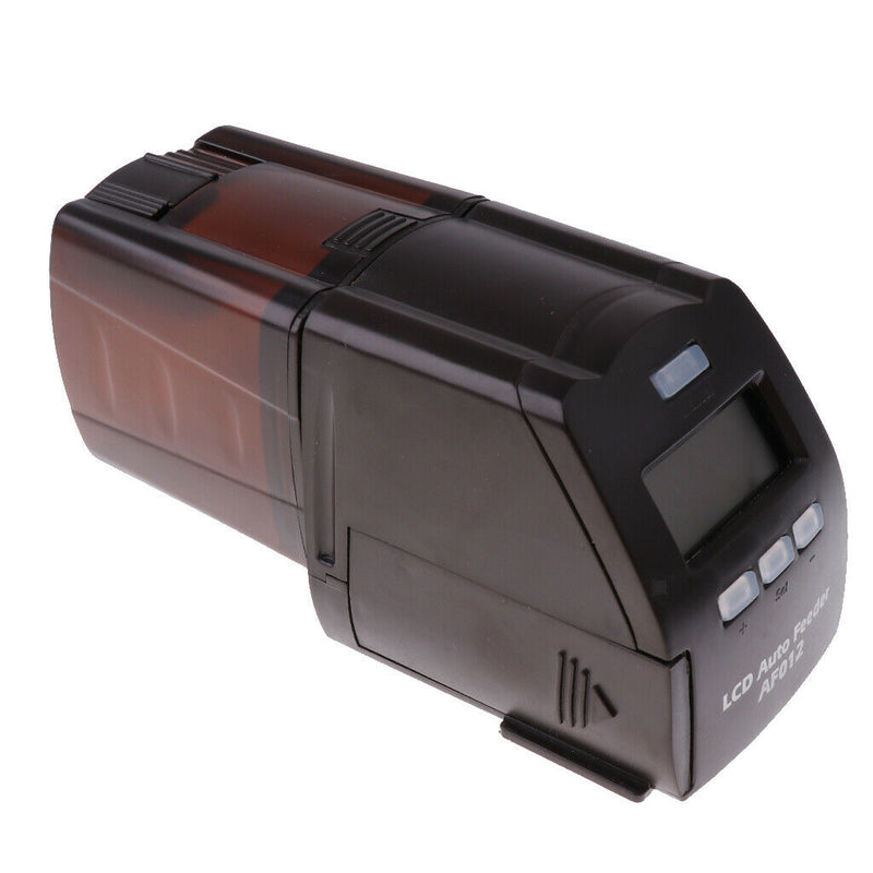 Black Fish Tank Fish Feeder Dispenser Automatic Fish Food Feeder Battery,