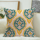 1X(Pack Of 4 Pillow Covers Decorative Flax Square Throw Pillow Covers Solid