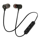 M5 Wireless Bluetooth Earphones Magnetic Attraction Headset w/Mic (Black) A