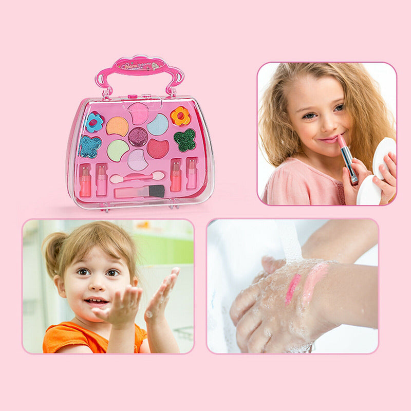 Girls Makeup Set Palette Handbag Kids Play Eyeshadow Pretend Play Style 1