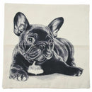 French Black Bulldog Animal Print Pillow Case Sofa Pillowcase Dark Grey O9Y2