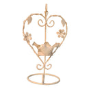 European-Style Retro Heart-Shaped Wedding Candlestick Decor Ornaments White