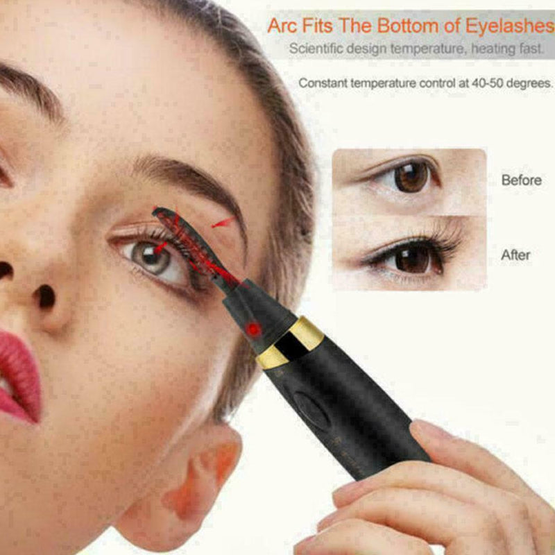 Portable Long Lasting Makeup Electric Heated Curving Eyes Lashes Eyelash Cu R5Q7