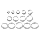 Stainless Steel Round Cookie Biscuit Cutter Molds Kit 14 Pieces Heavy Duty