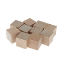 5cm Wooden Cubes, 10pcs Unfinished Square Wood Blocks for Kids Math Teaching,