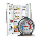 Stainless Steel Fridge Freezer Dial Thermometer Temperature Gauge Stands & Hangs