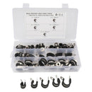 Cable Clamps Assortment Kit 44 Pcs Stainless Steel Rubber Cushion Pipe Clam