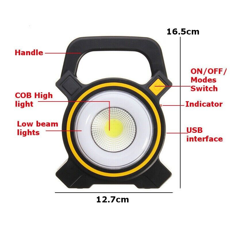 Rechargeable 30W COB LED Portable Flood Light| Outdoor Garden Work Spot Lam
