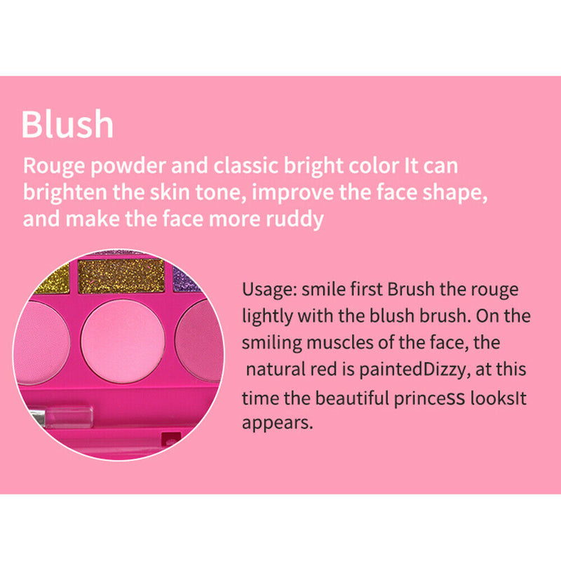 Pretend Play Kid Make Up Toys Set Safety Non-toxic Kit for Girls Cosmetic