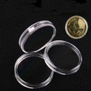 10X 25mm Applied Clear Round Cases Coin Storage Capsules Holder Round PlasticLJ
