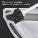 Silicone Set Plastic Floor Standing Scrubber Sturdy Toilet Brush Holder Bathroom
