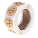 500PCs/Roll Round Thank You Stickers 1inch Handmade Envelope Stationery StiSEAU